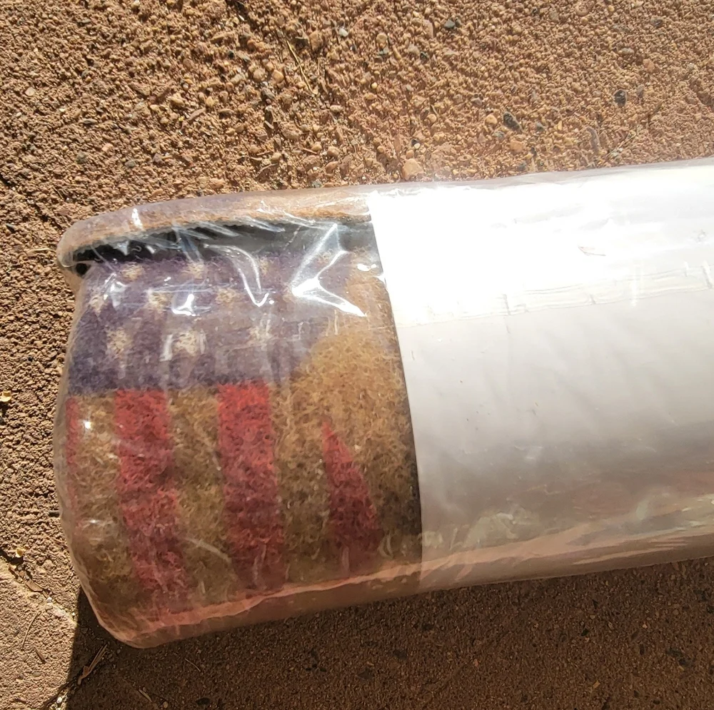 NWT patriotic USA flag hearts door mat floor mat welcome mat American flag